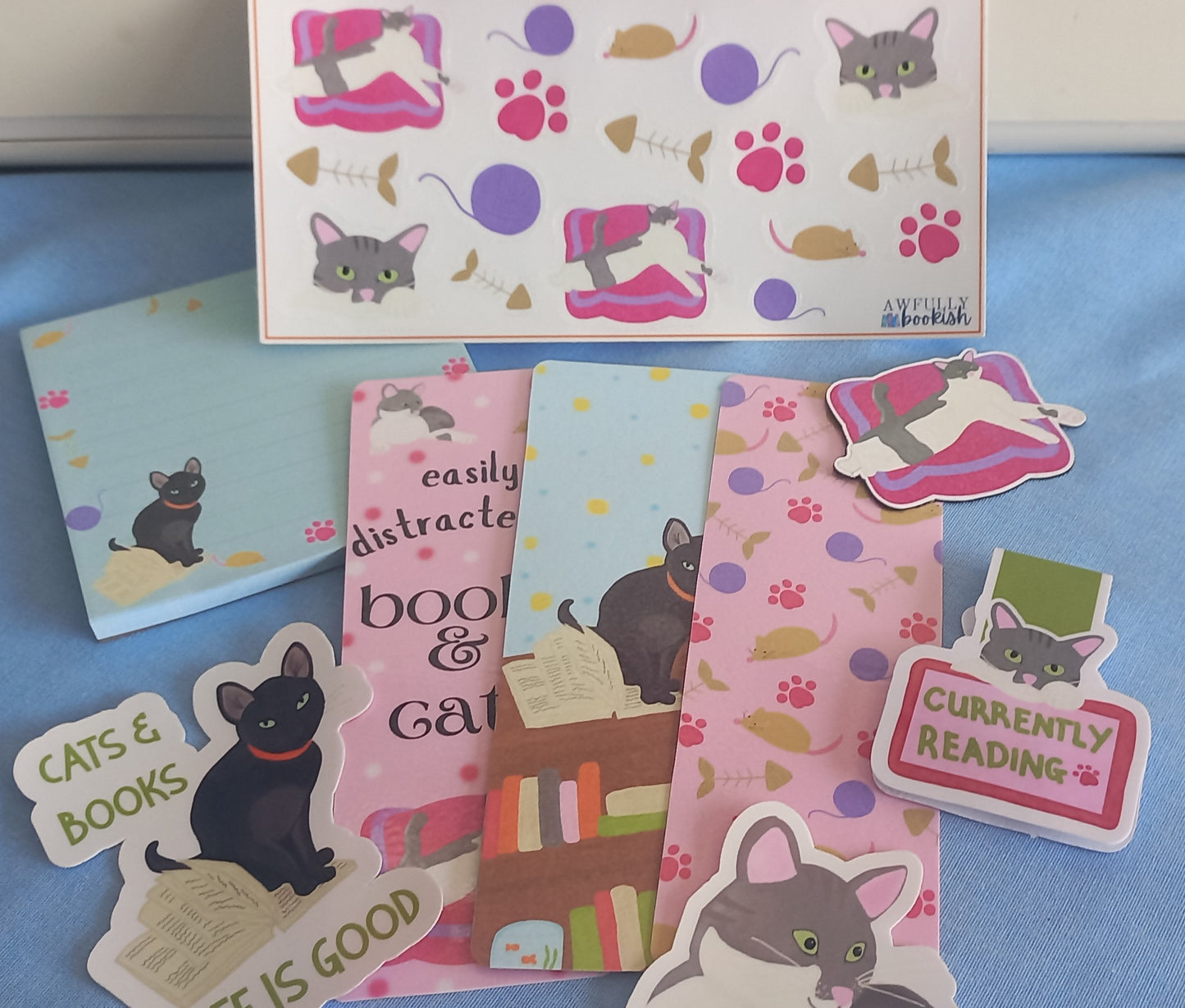 Reading Cats Stationery Set