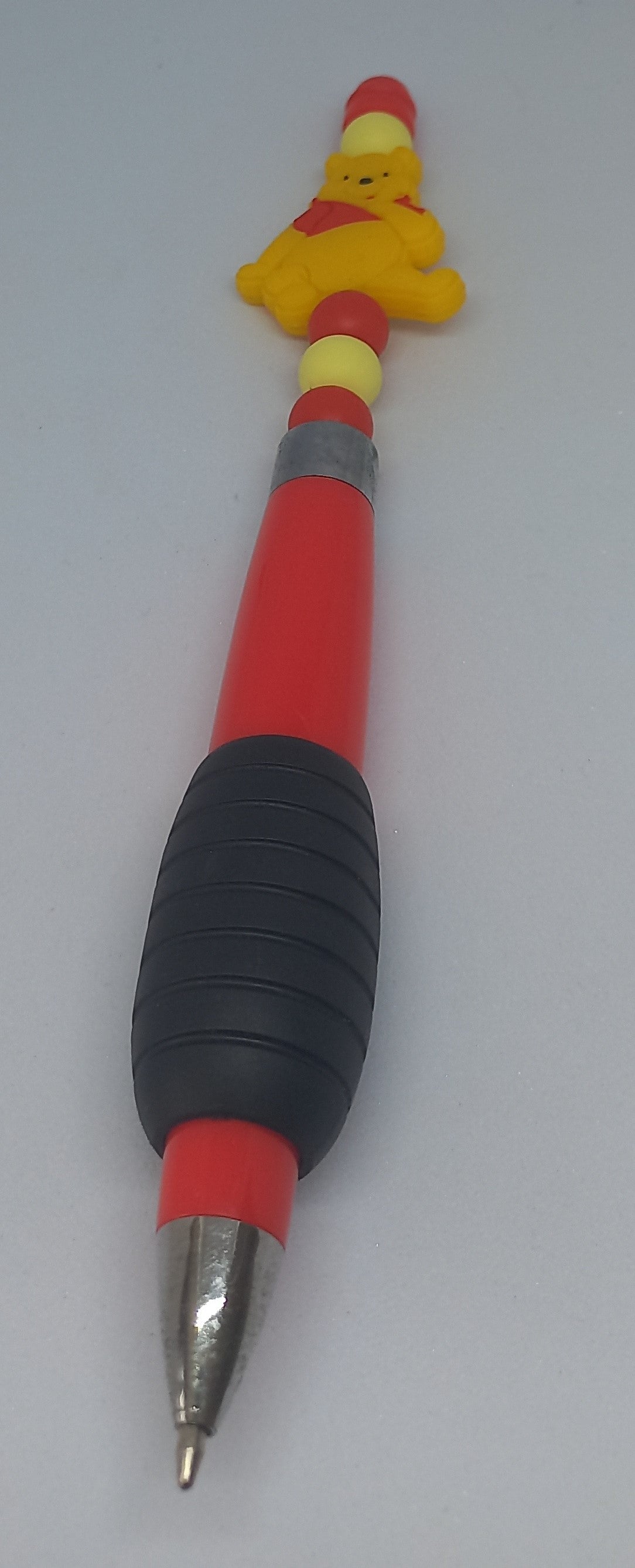 Red Chunky Beaded Pen
