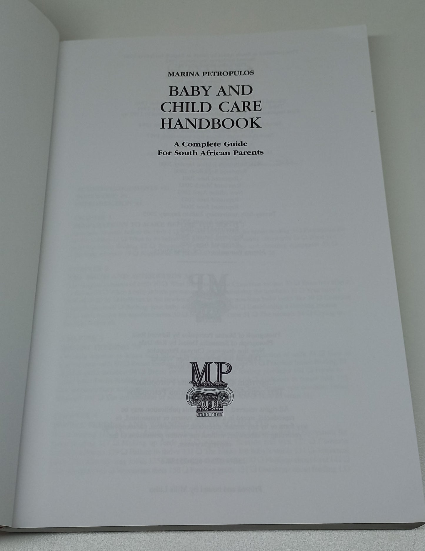 Baby and Child Care Handbook: The Complete Guide From Birth to Seven Years by Marina Petropulos