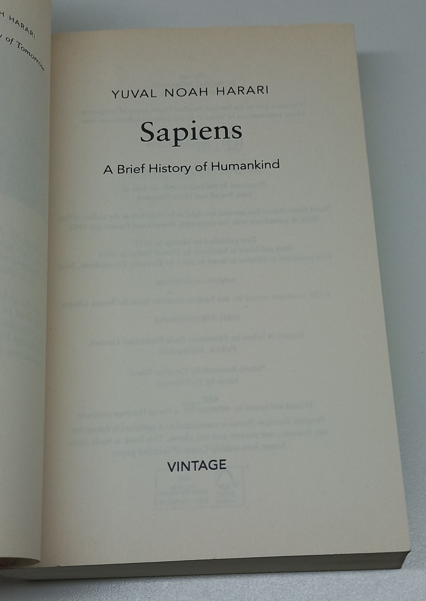 Sapiens: A Brief History of Humankind by Yuval Noah Harari