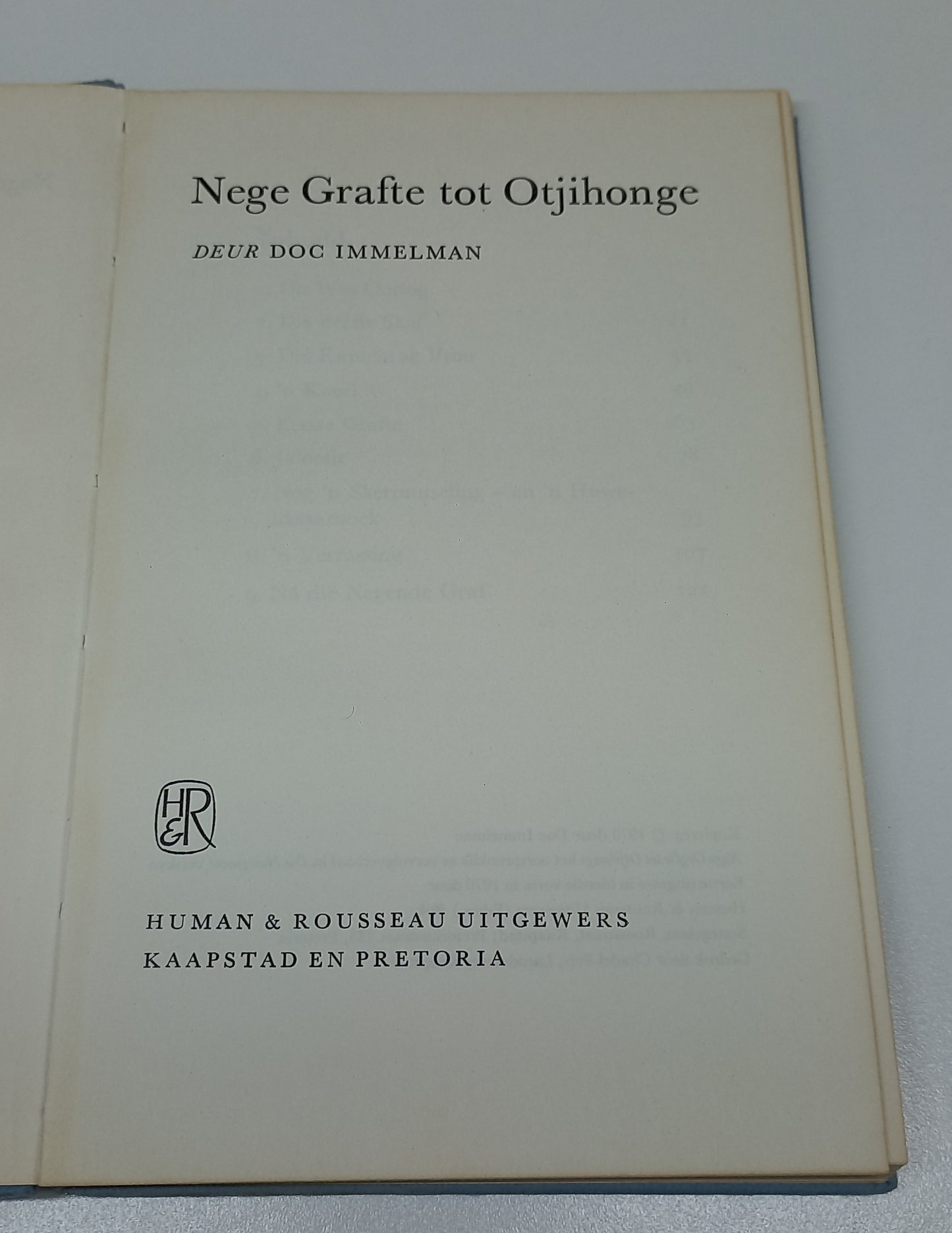 Nege Grafte tot Otjihonge by Doc Immelman