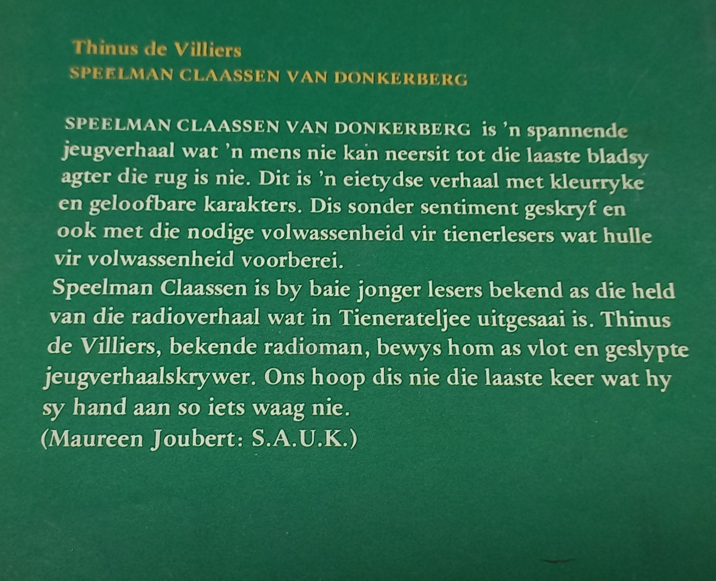 Kleinben Drink Die Bitterbloed