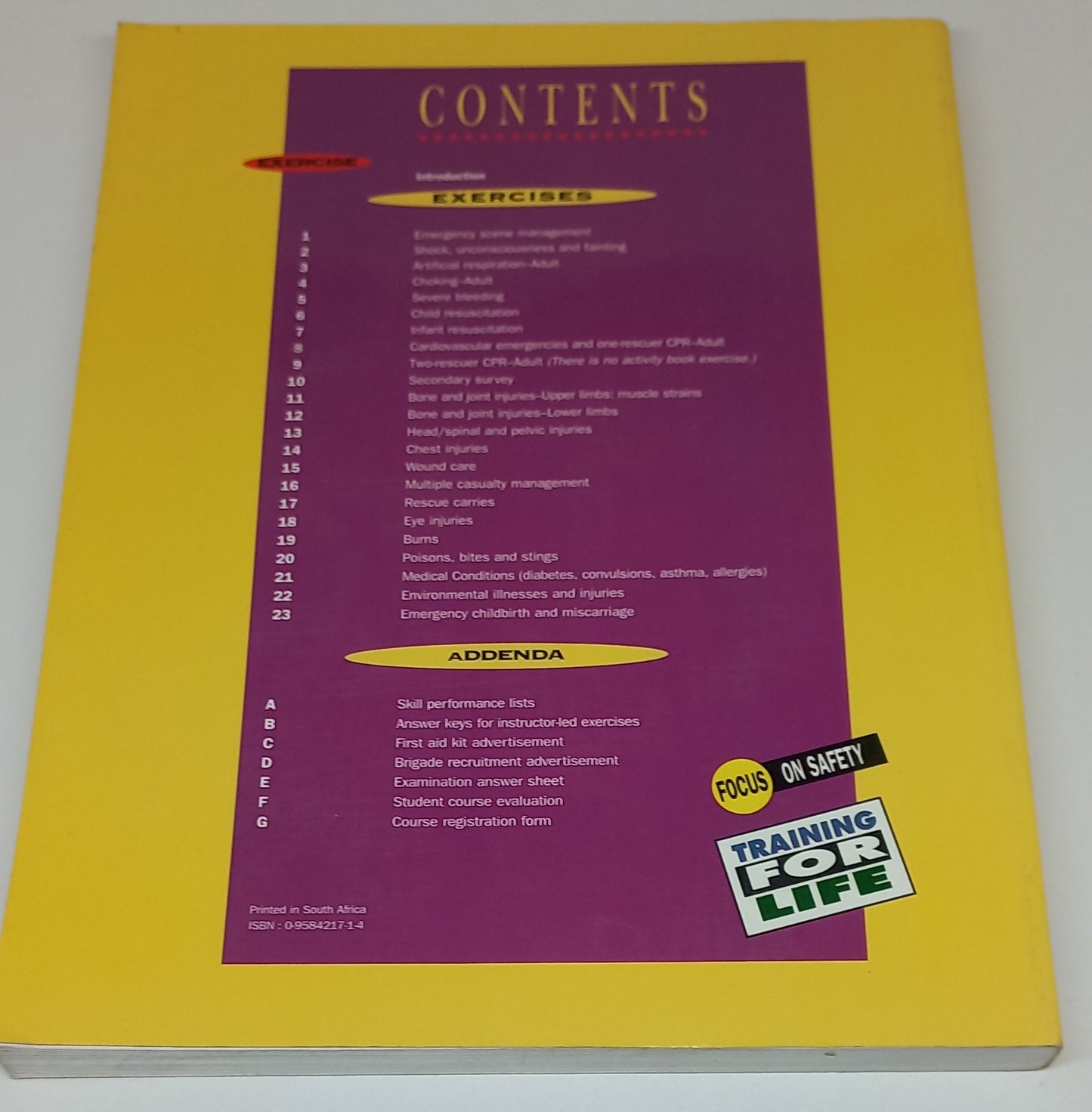 First Aid Workbook