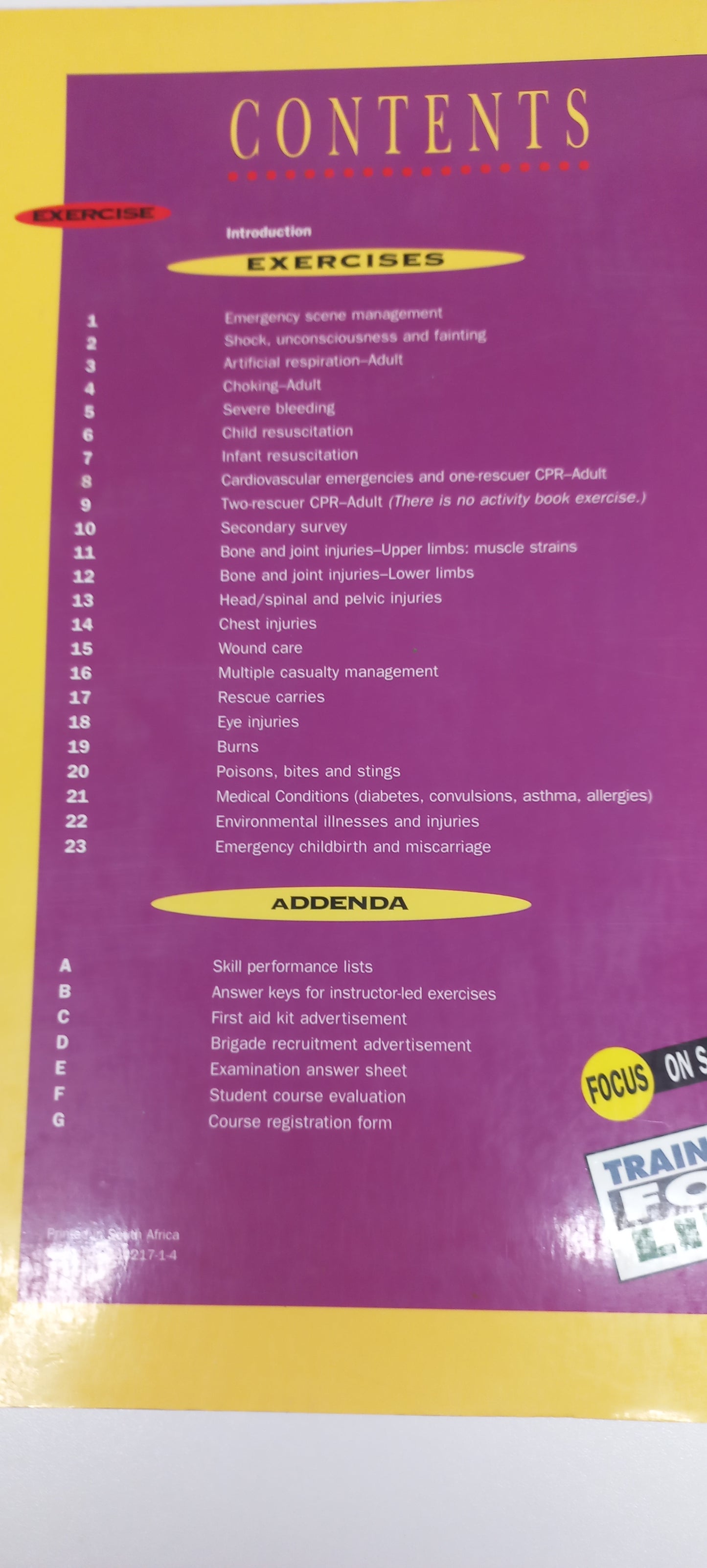 First Aid Workbook