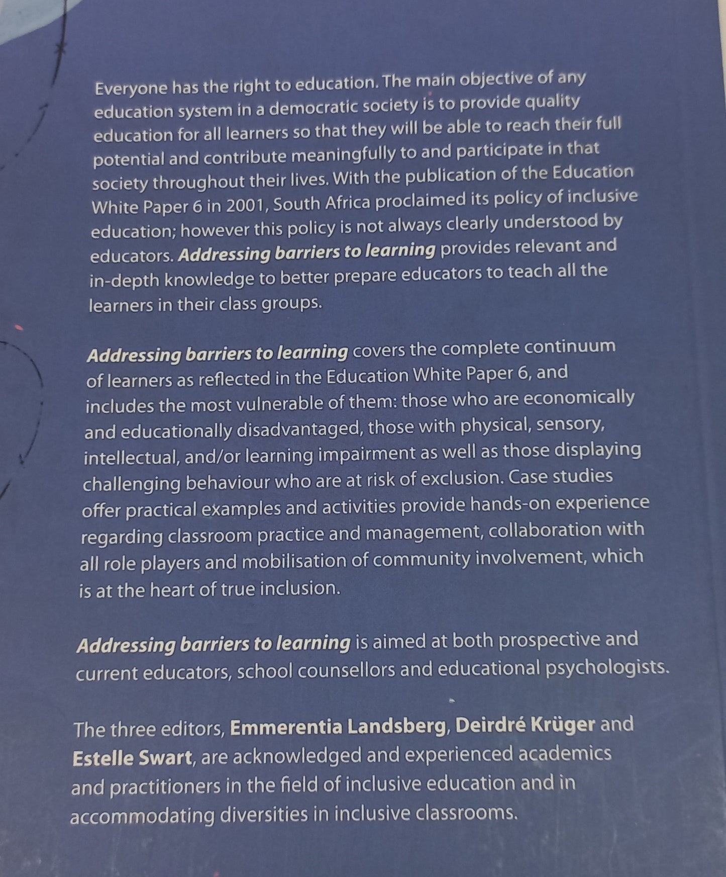 Addressing Barriers to Learning: A South African Perspective 2nd Edition
