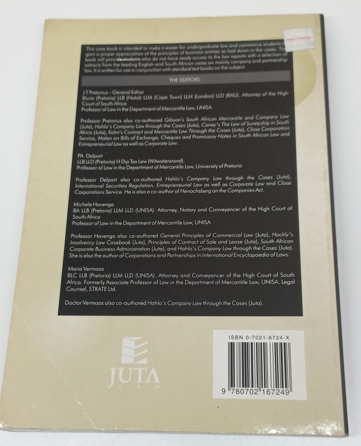 Student Case Book on Business Entities 3rd Edition