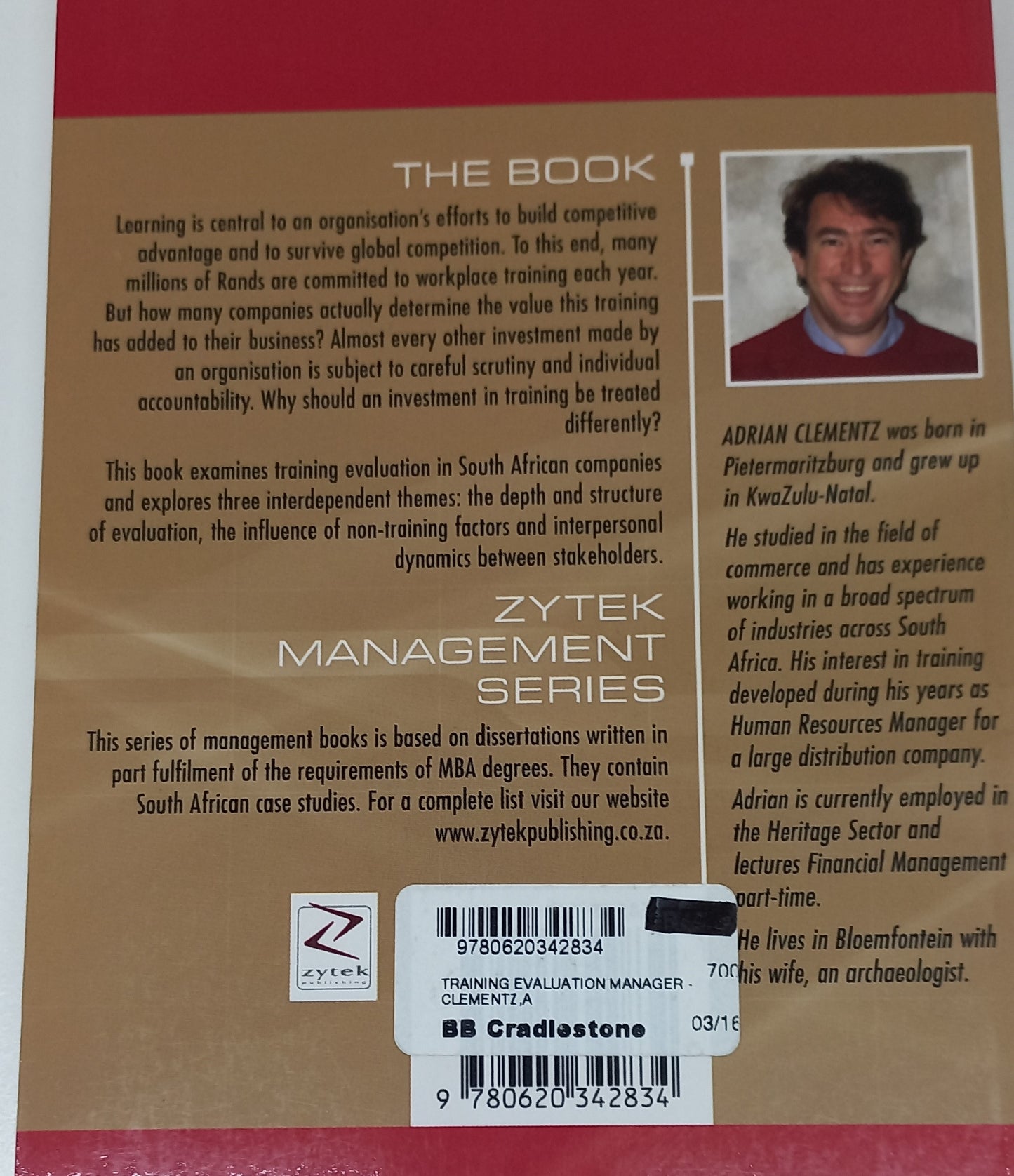 Training Evaluation Management Adrian Clementz