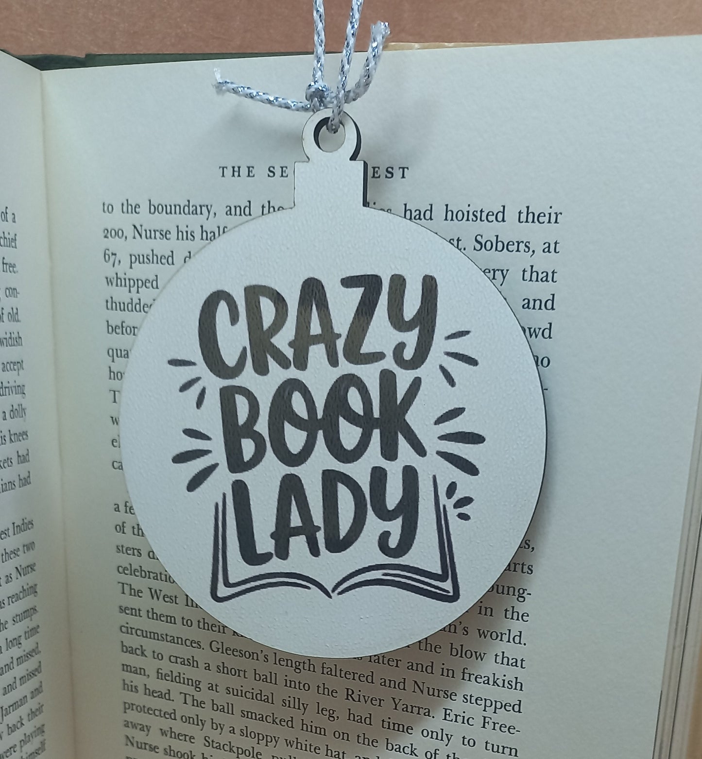 Crazy Book Lady Christmas Ornament