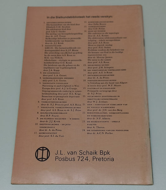 Beroepsinligting,Werksontleding en Werksbeskrywing by Dr N.F. Alberts Sielkundebiblioteek 22