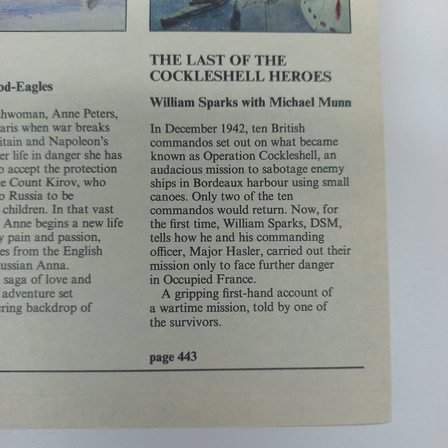 Reader's Digest (4 in 1) Every Living Thing by J. Herriot, The Rig by J. Collee, Anna by C. Harrod-Eagles & The Last of the Cockleshell Heroes by W. Sparks