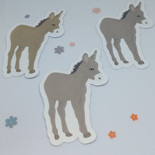 Small Grey Donkey Sticker