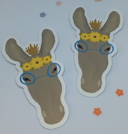 Reading Donkey Sticker