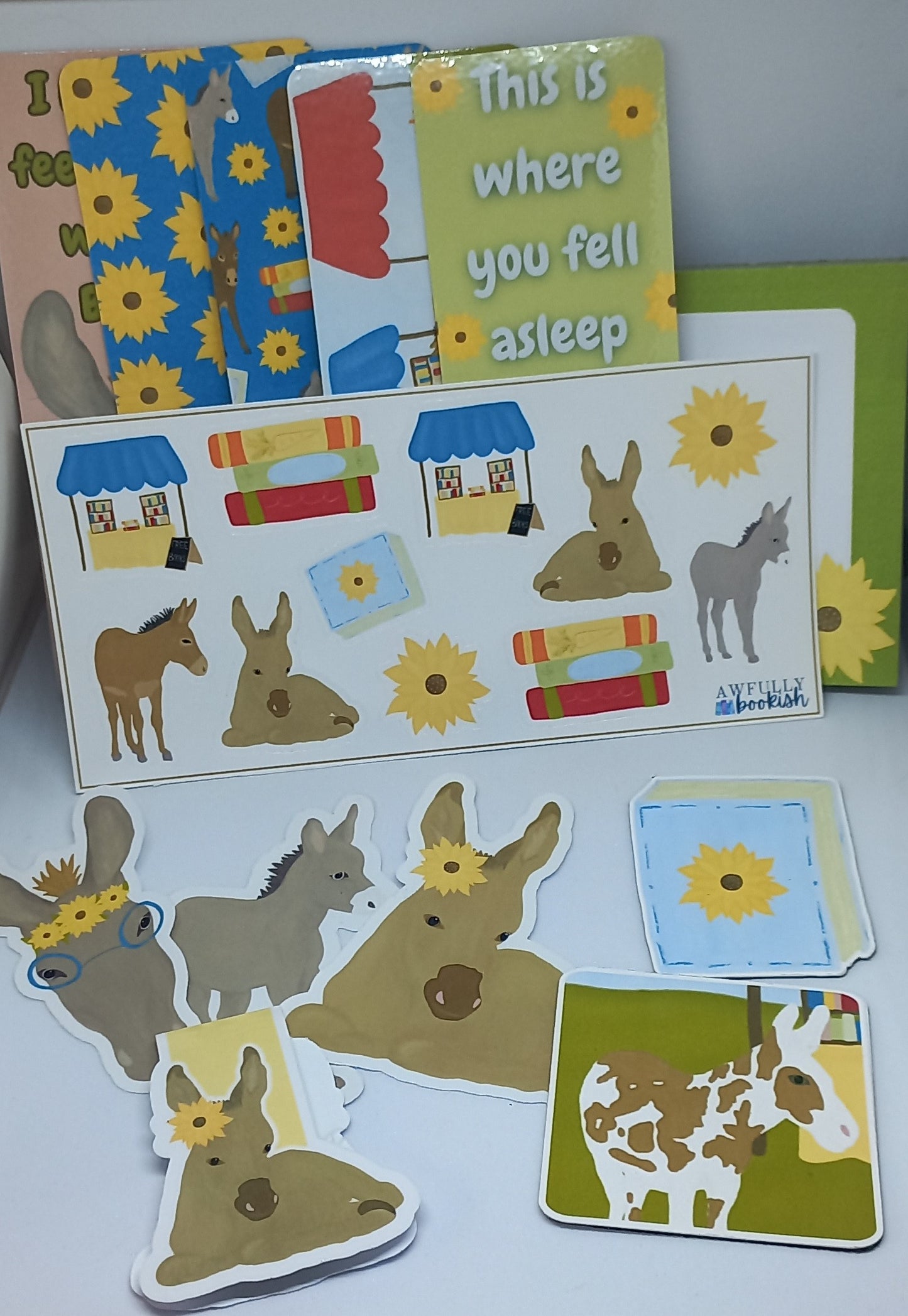 Donkeys and Sunflowers Stationery Set