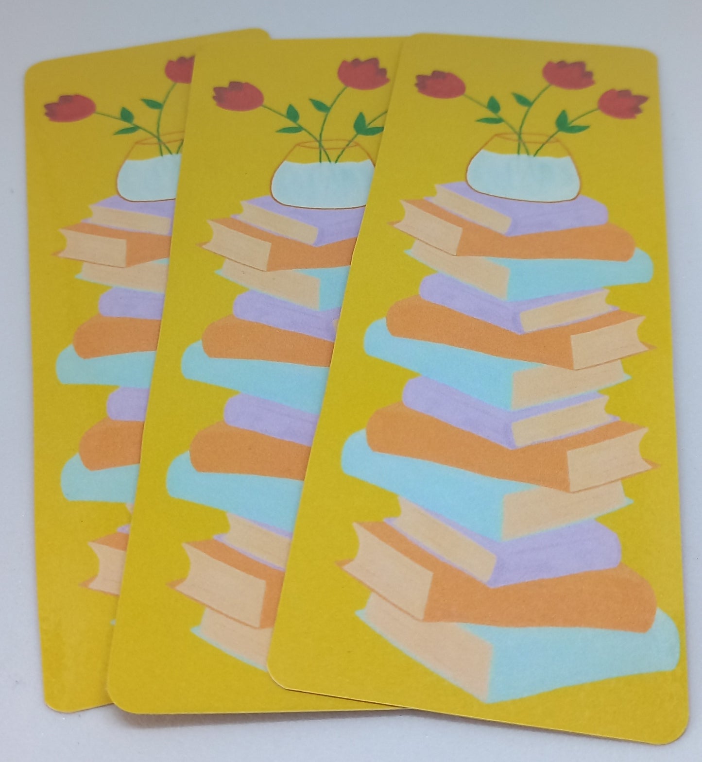 Flowers and Bookstacks Stationery Set