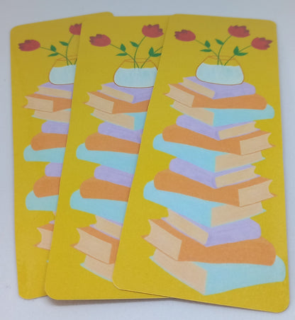 Flowers and Bookstacks Stationery Set