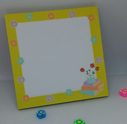 Flowers and Bookstacks Stationery Set