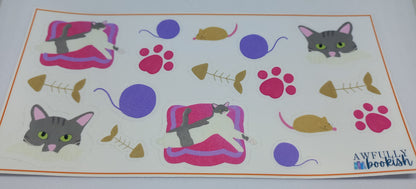 Reading Cats Sticker Sheet