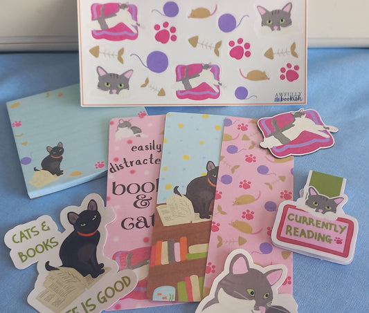 Reading Cats Stationery Set