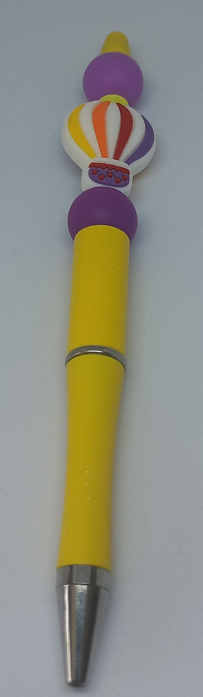 Bright Yellow Beaded Pen
