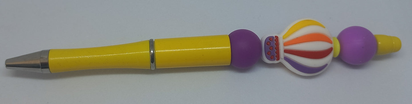 Bright Yellow Beaded Pen