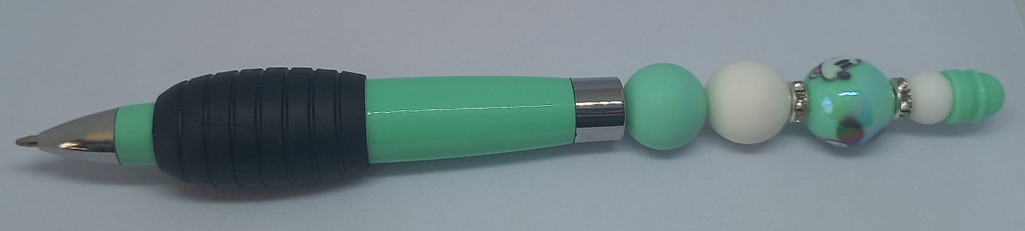 Mint Green Chunky Beaded Pen