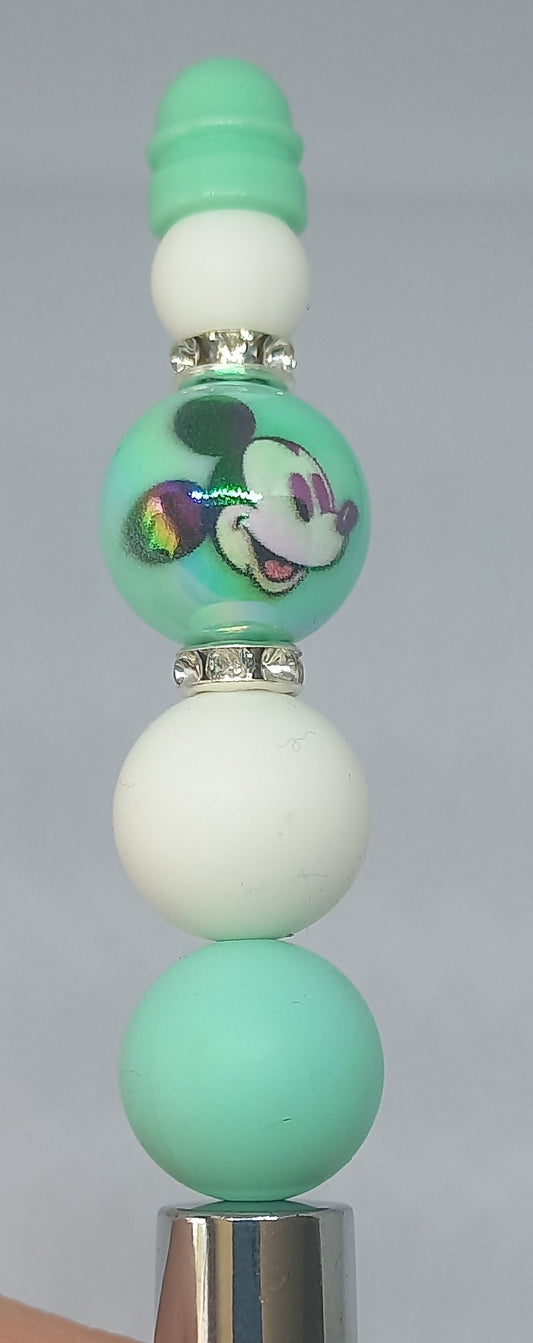 Mint Green Chunky Beaded Pen