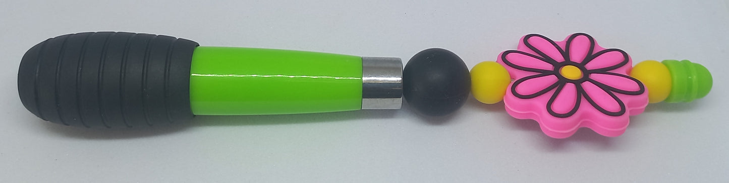 Bright Green Chunky Beaded Pen