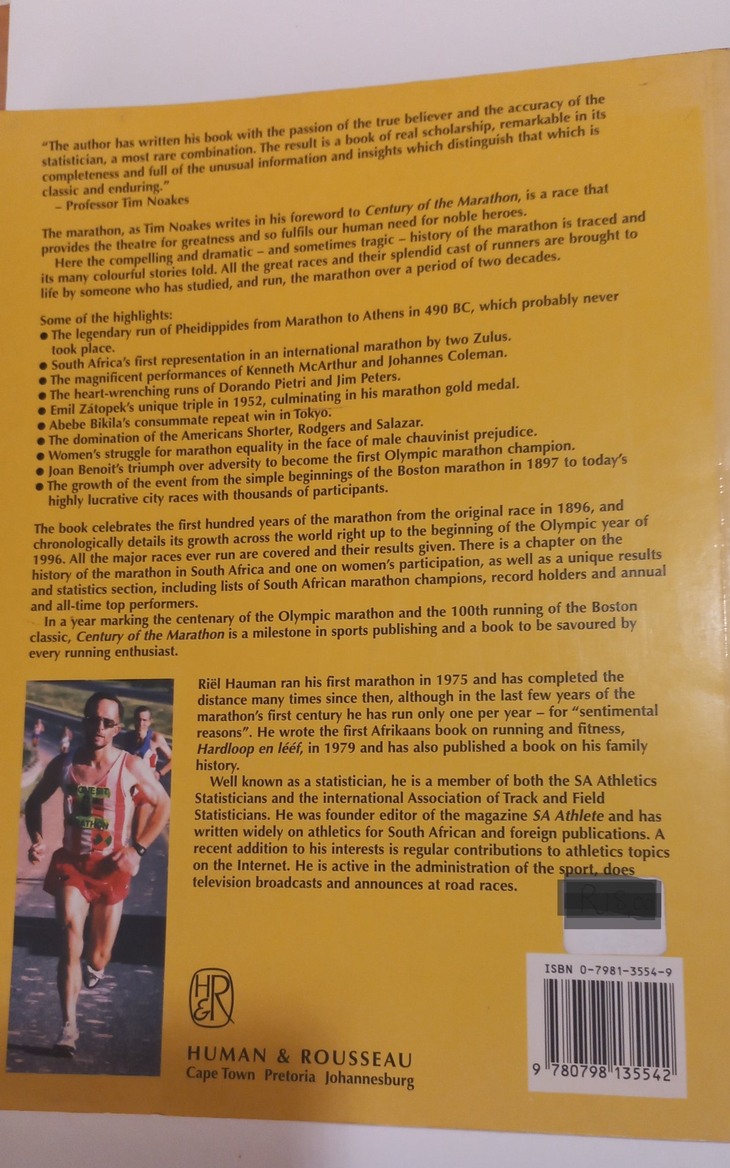 Century of the Marathon 1896-1996 by Riel Hauman