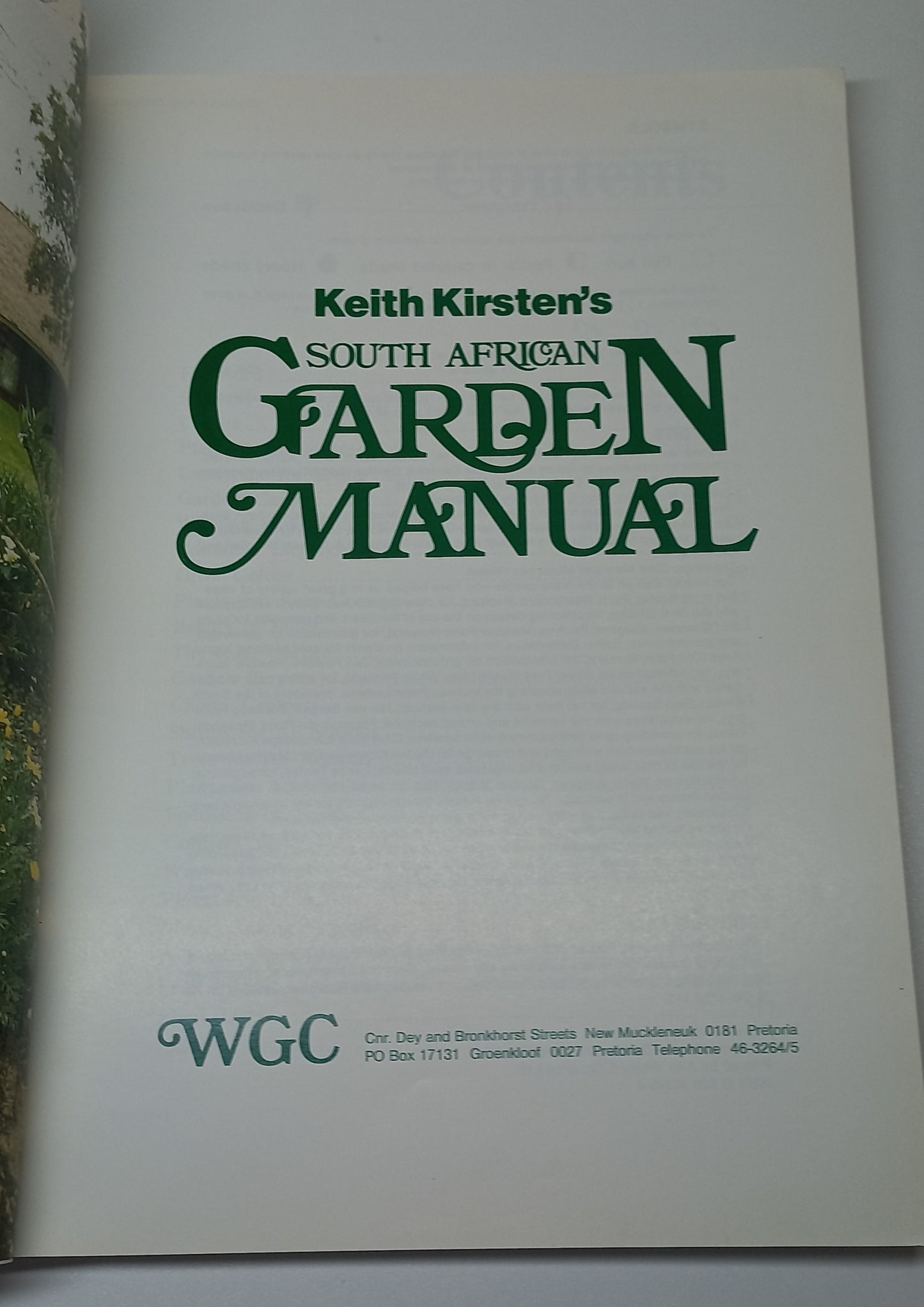 Keith Kirsten's South African Garden Manual
