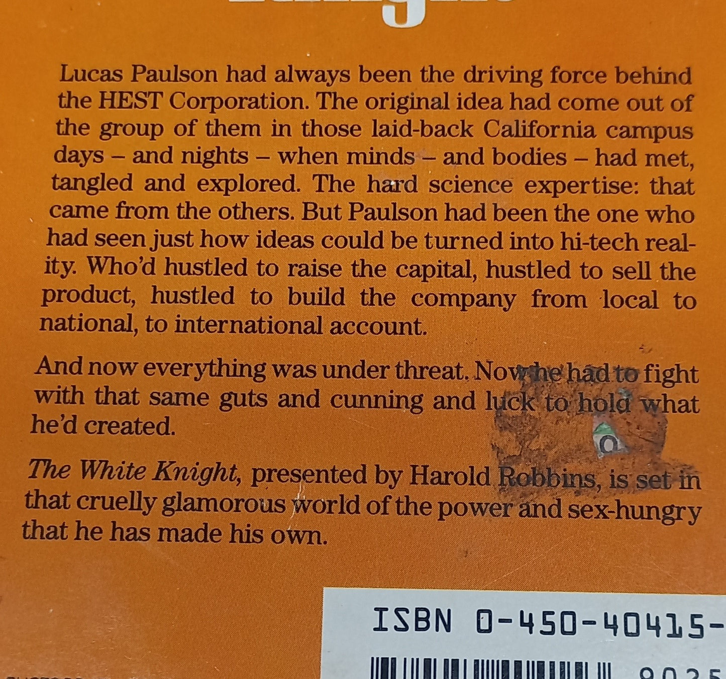 Harold Robbins Presents the White Knight by Carl F. Furst
