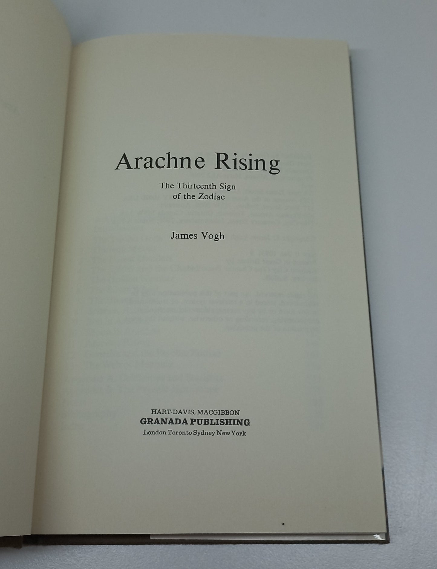 Arachne Rising: The Thirteenth Sign by James Vogh