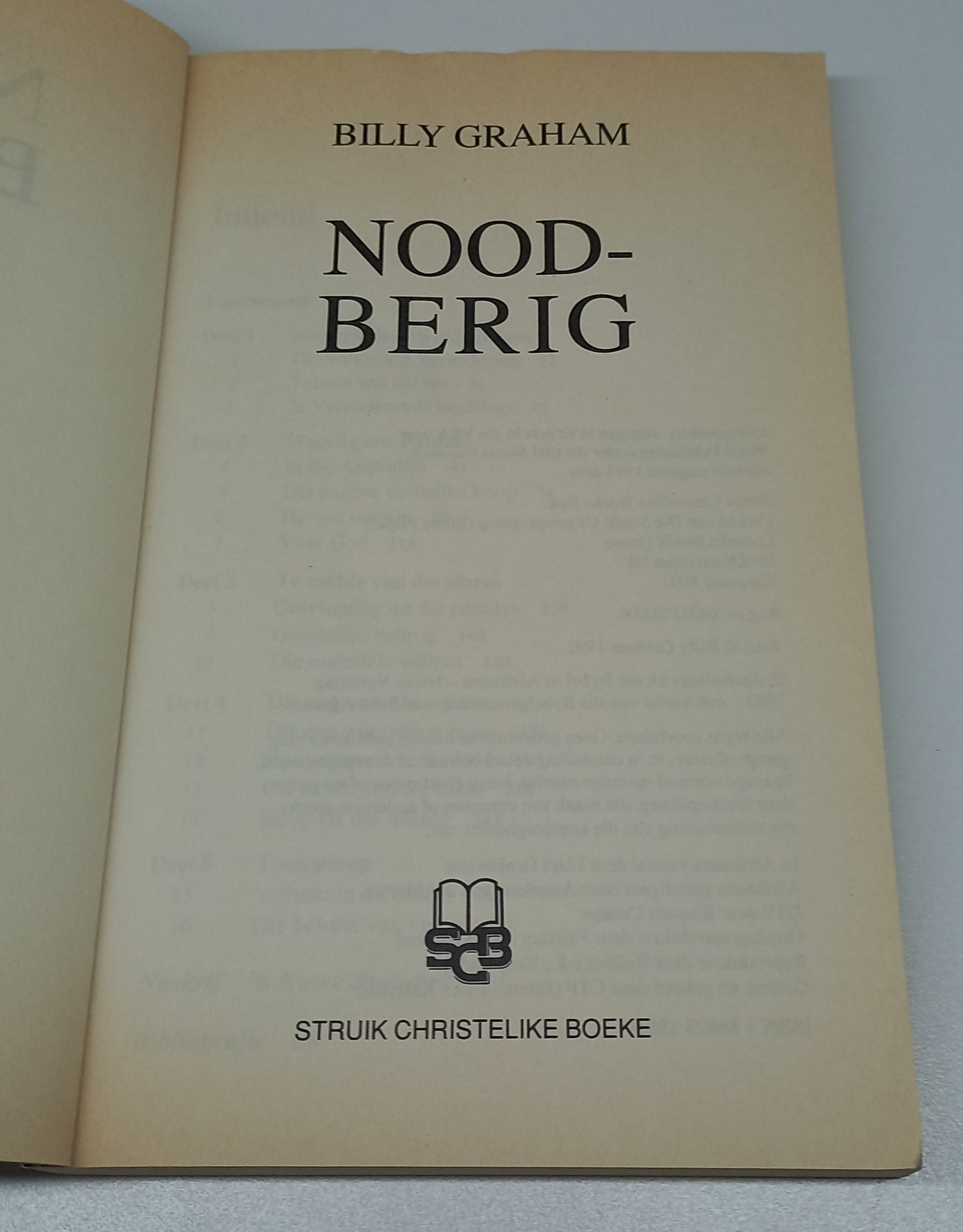Noodberig by Billy Graham