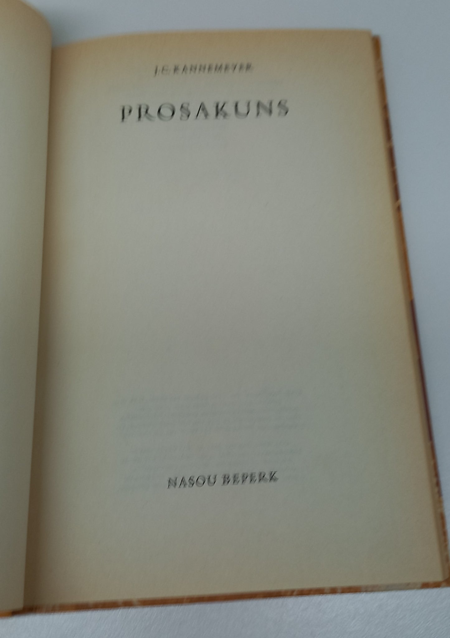 Prosakuns by J.C. Kannemeyer
