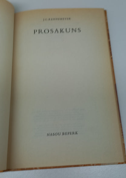 Prosakuns by J.C. Kannemeyer