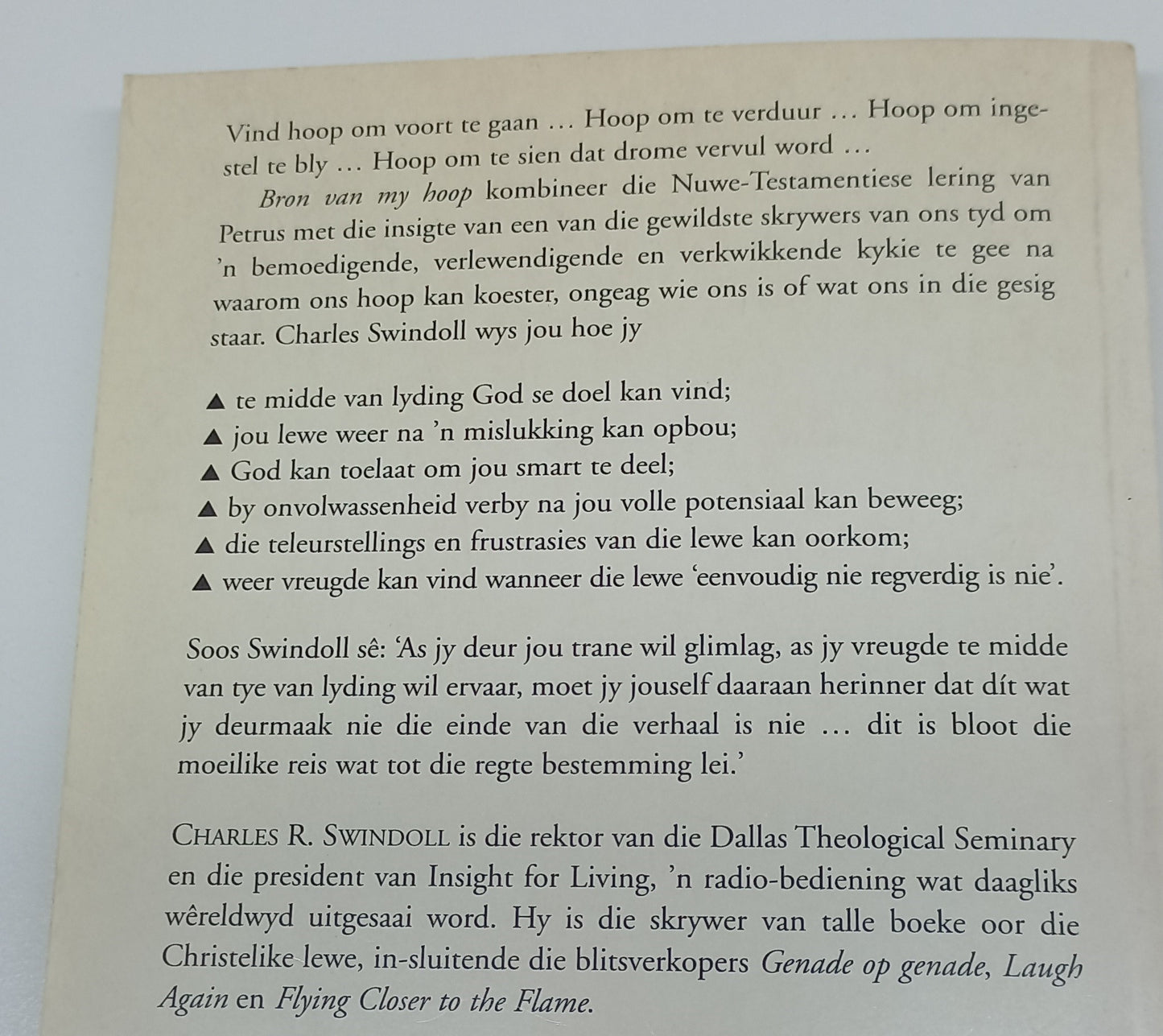 Bron Van My Hoop: Ontdek God Se Doel Met Swaarkry by Charles R. Swindoll