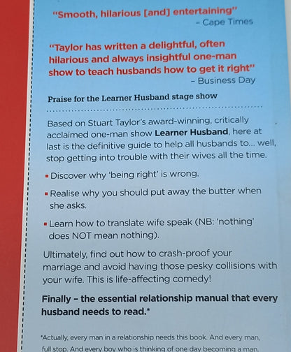 Learner Husband: A Handy Guide for Avoiding Collisions with Your Wife by Stuart Taylor & Heinrich Reisenhofer