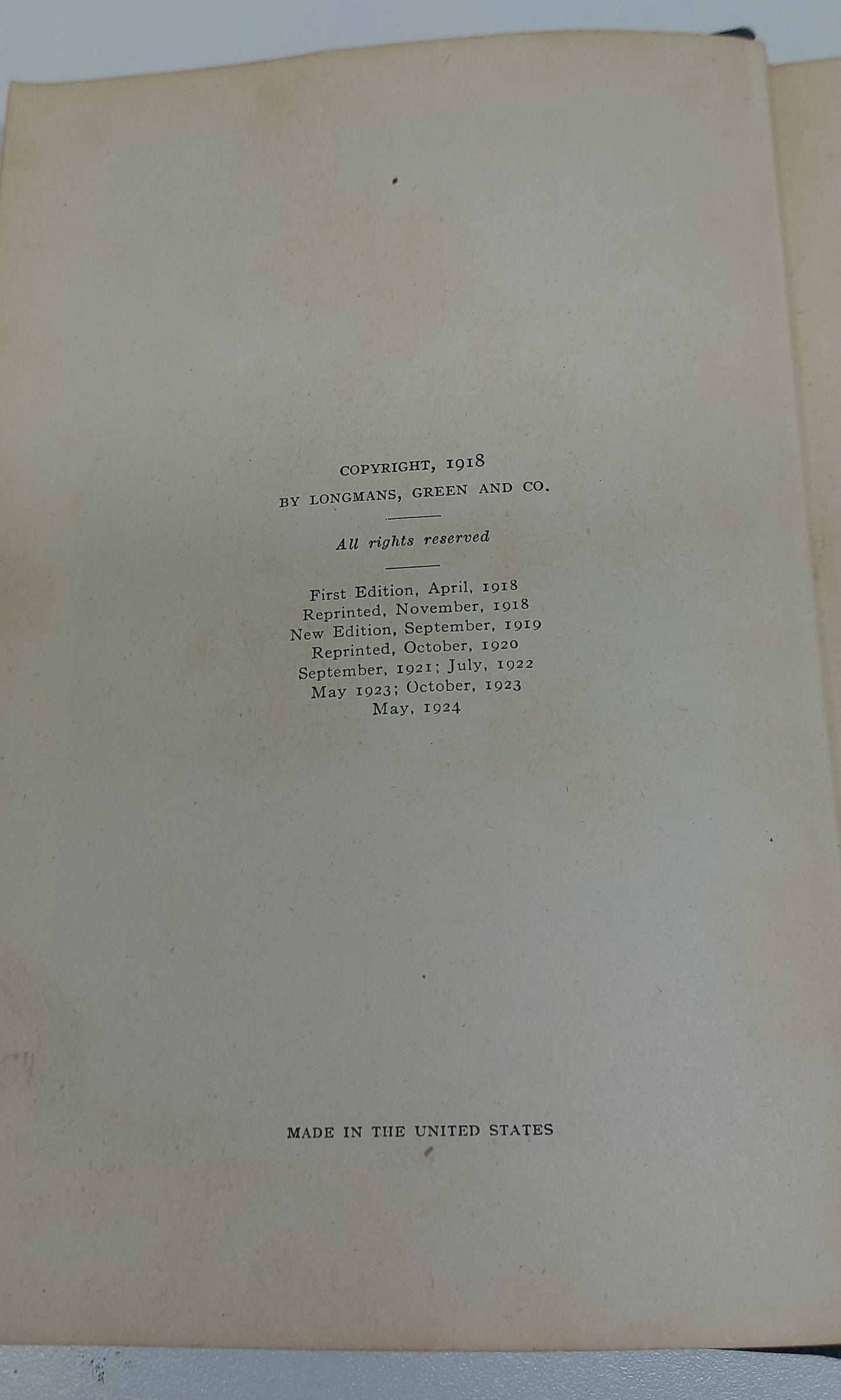 English Literature by Herbert Bates (Printed 1924)