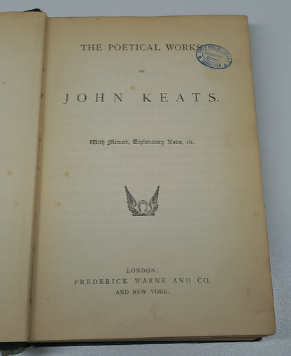 The Poetical Works of John Keats with Memoir and Explanatory Notes (The Chandos Classics)