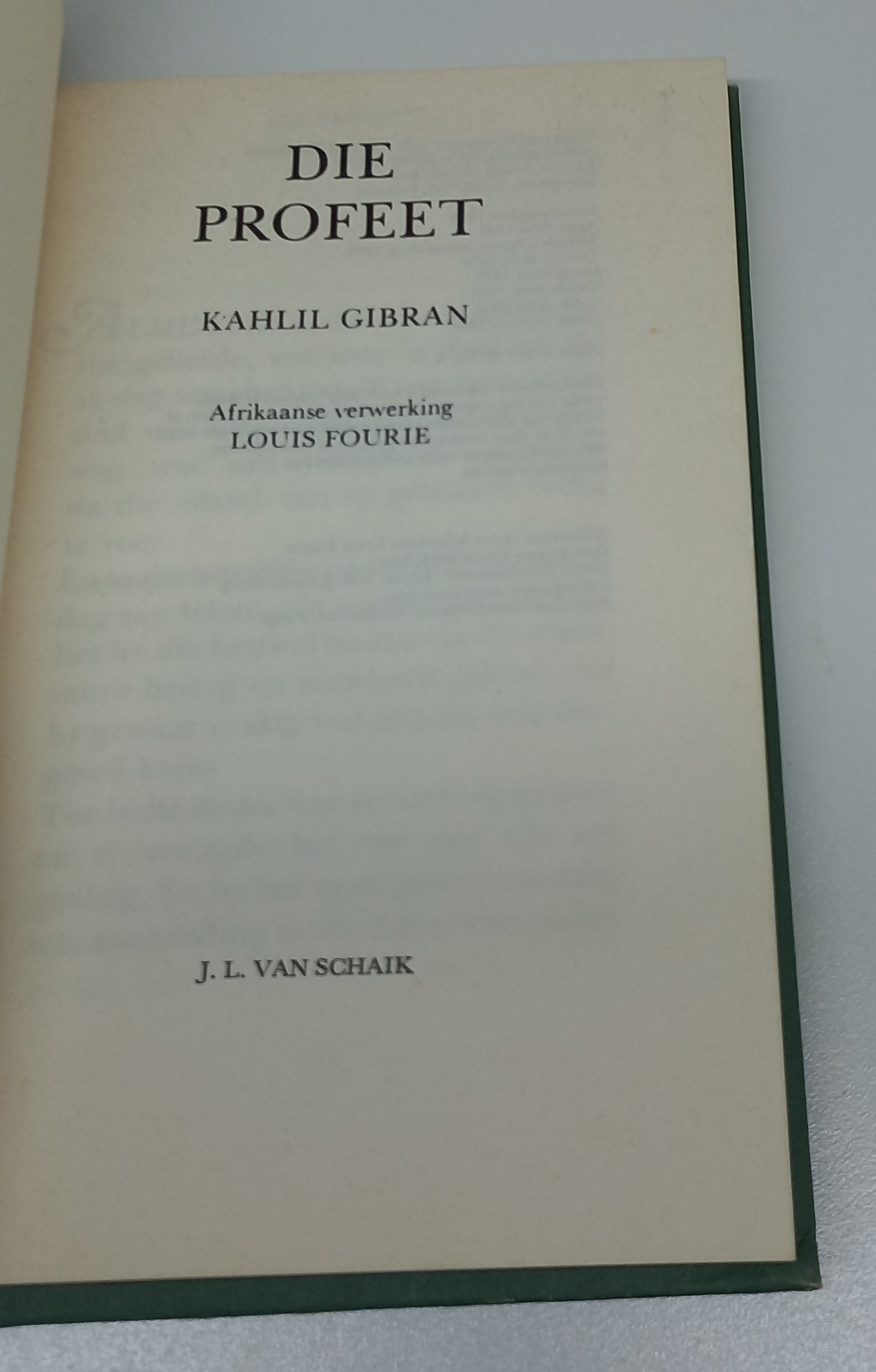 Die Profeet by Kahlil Gibran