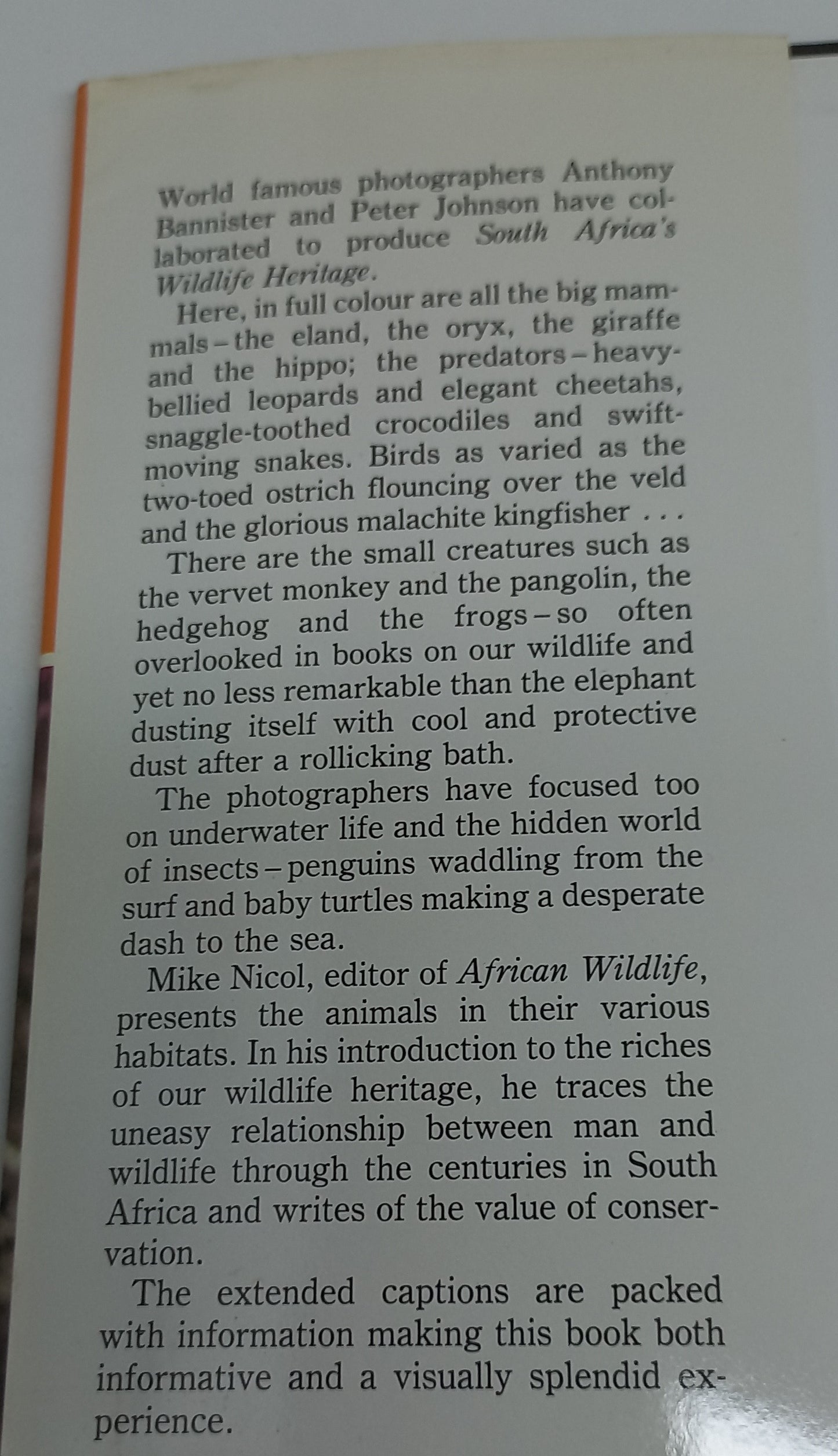South Africa's Wildlife Heritage by Anthony Bannister & Peter Johnson
