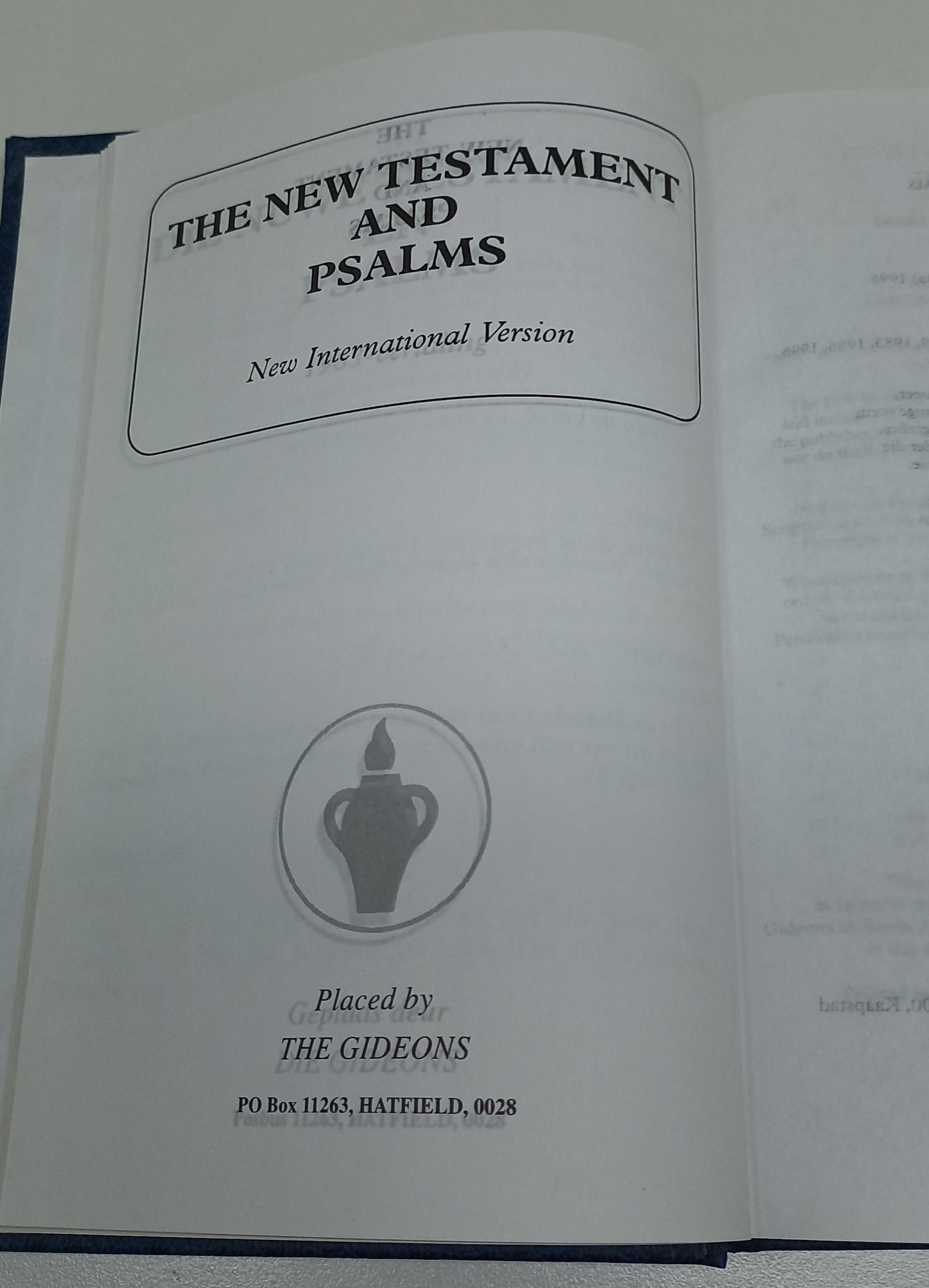 Die Nuwe Testament en Psalms 1983 - Vertaling/ The New Testament and Psalms New International Version
