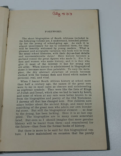 Great South Africans: A Series of Biographies of Twelve Eminent South Africans