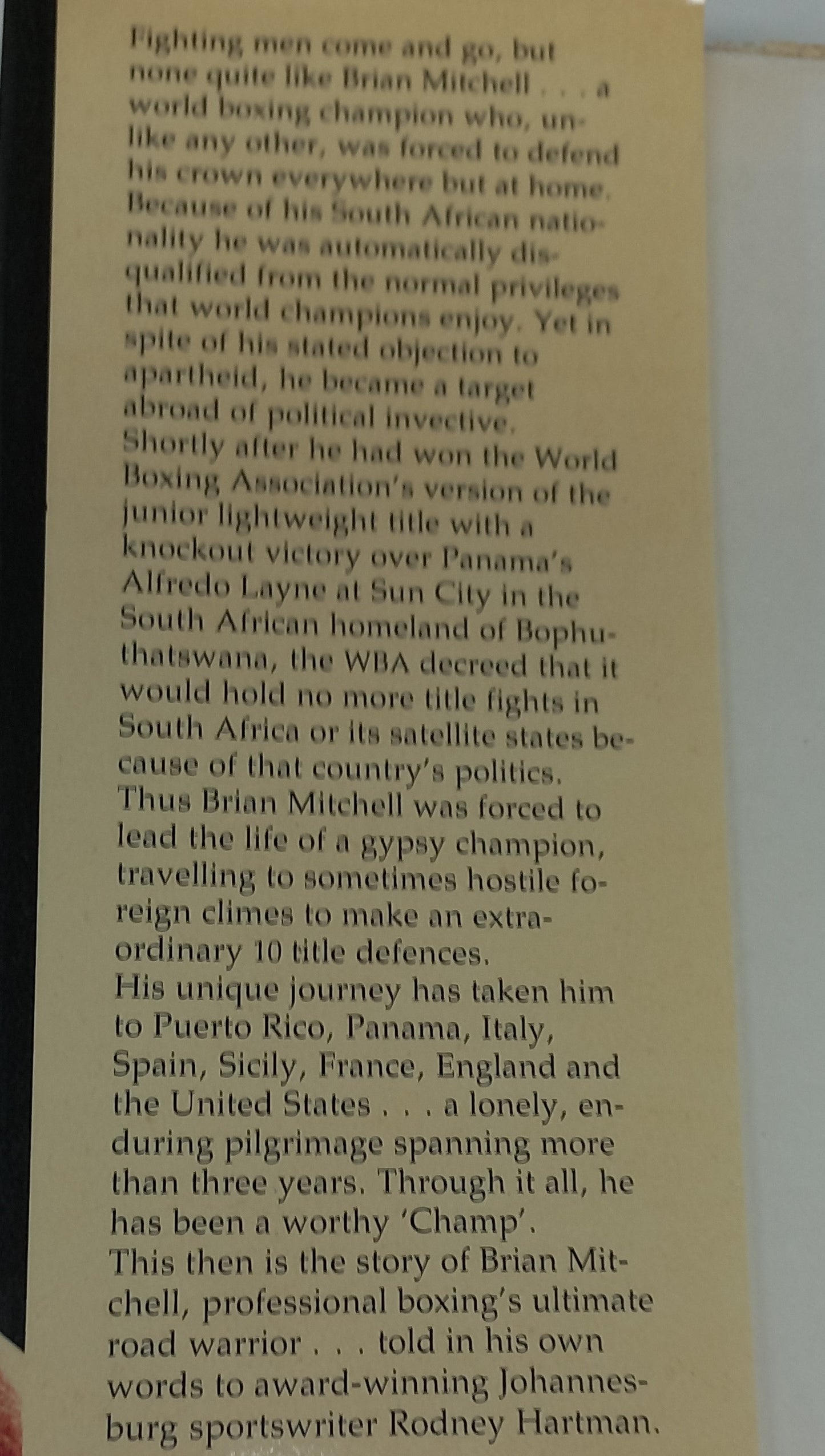 Champ! The Brian Mitchell Story with Rodney Hartman