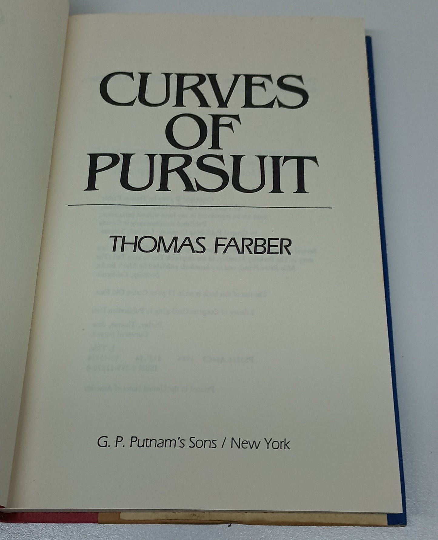 Curves of Pursuit: A Novel by Thomas Farber