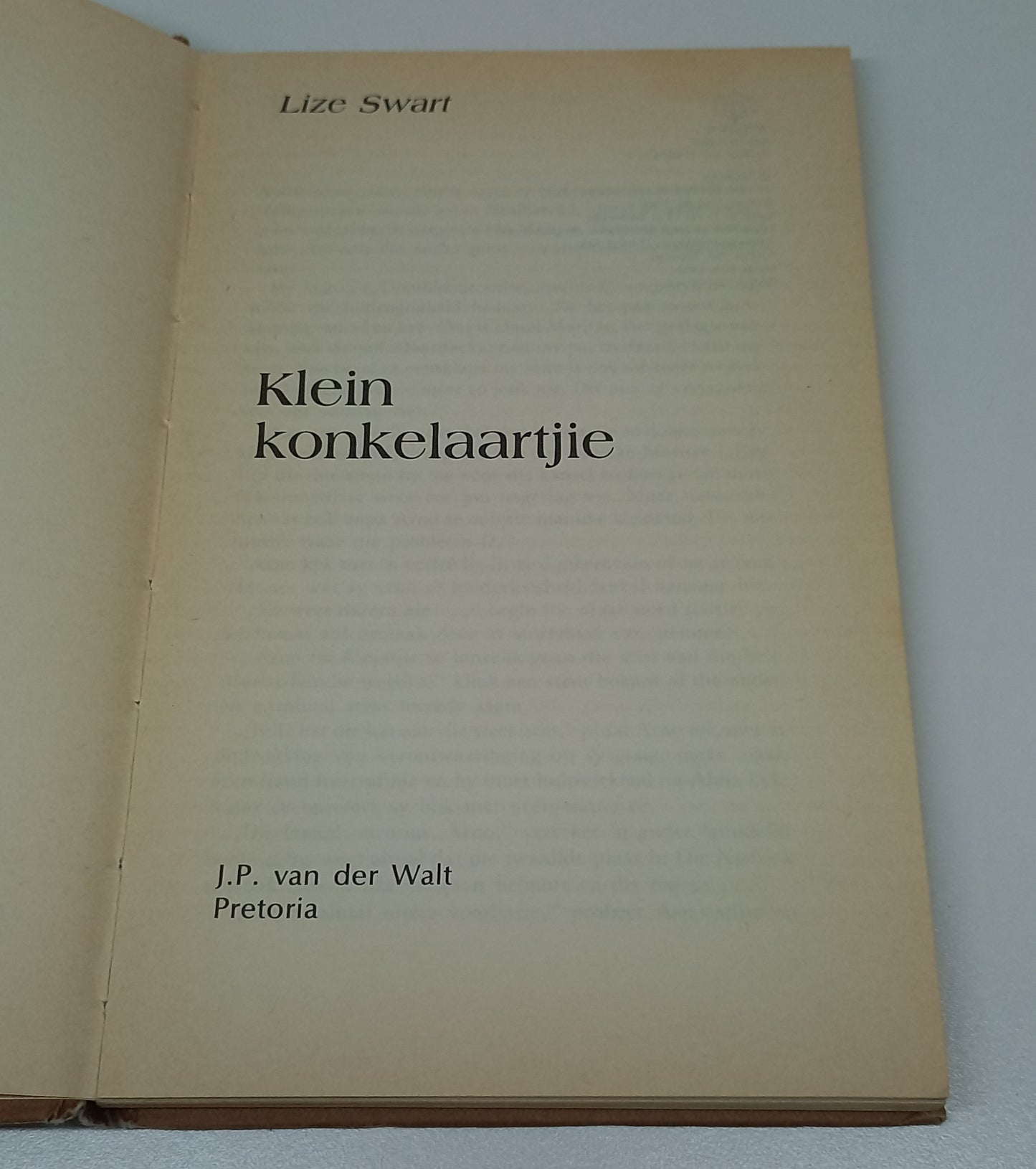 Klein Konkelaartjie by Lize Swart