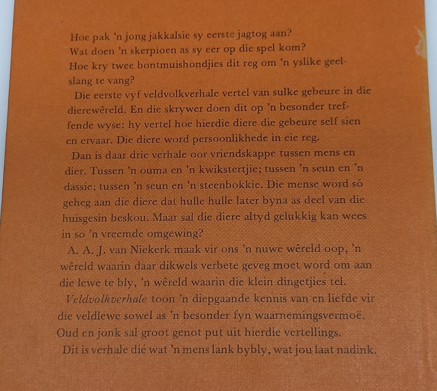 Veldvolkverhale by A.A.J. Van Niekerk (Afrikaans Short Stories)