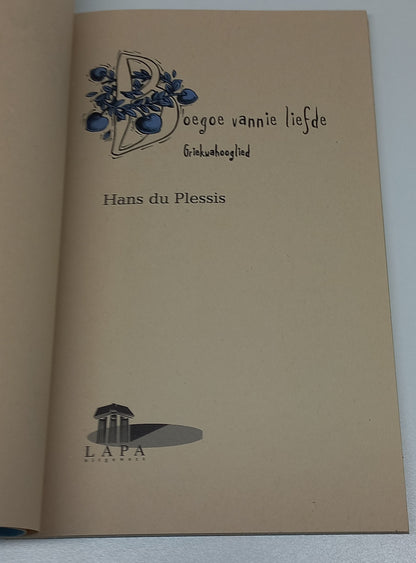 Boegoe Vannie Liefde by Hans Du Plessis (Poetry)