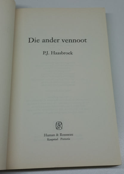 Die Ander Vennoot by P.J. Haasbroek