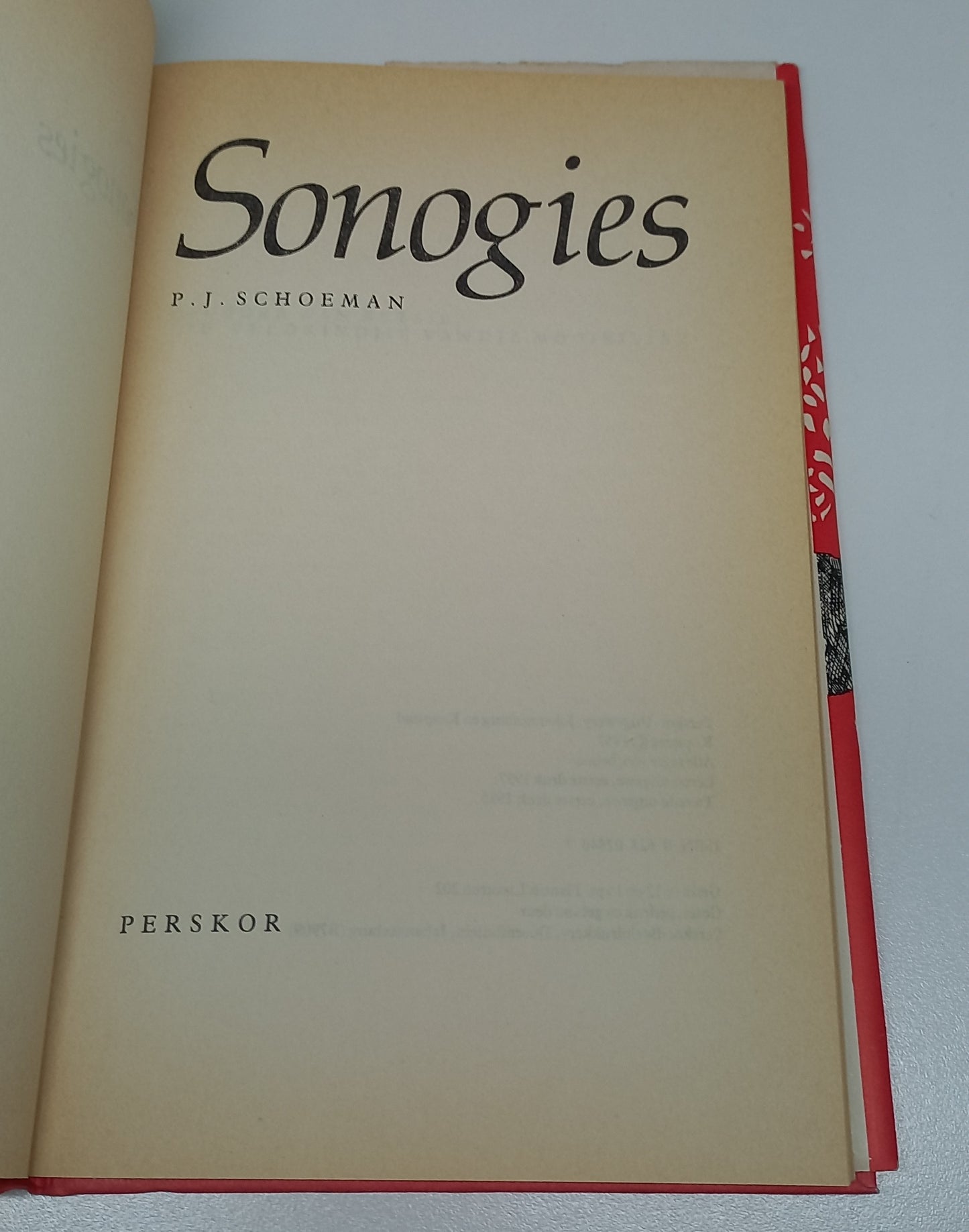 Sonogies by P.J. Schoeman