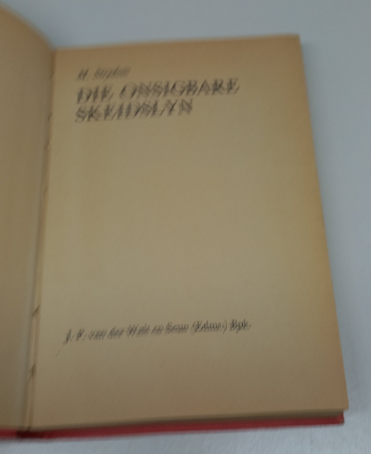 Die Onsigbare Skeidslyn by M. Strydom (Die Eike Boekklub)